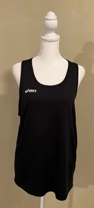 Asics Singlet Top Mens Running Sport Sleeveless Black Athletic Tank Small S EUC - Picture 1 of 4