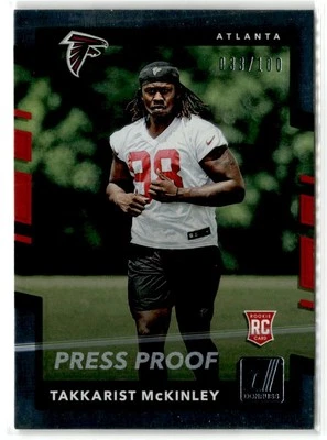 Takkarist McKinley SN,RC Atlanta Falcons 2017 Donruss Press Proof Silver #400 - Image 1 of 2