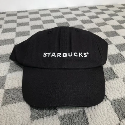 Gorra de béisbol Starbucks negra con logotipo bordado con correa ajustable Foto 1 de 4