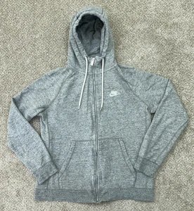 Nike Suéter Para Hombre Gris Medio Sudadera con Capucha Cremallera Completa Sudadera Cordón 805057 - Imagen 1 de 14