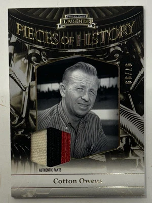 2012 Press Pass Legends COTTON OWENS #97/99 PIECES OF HISTORY  TRI-COLOR PATCH - Image 1 of 4
