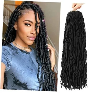 24 Inch Soft Locs Crochet Hair 8 Packs Pre Looped Faux Locs 24Inch8Packs 1B - Picture 1 of 6