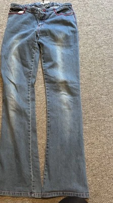 Pantalones de mezclilla vintage Max Studio Y2K talla 4 atados hacia atrás  Foto 1 de 4