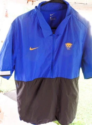 Nike Pittsburgh Panthers 1/2 Zip Pullover Jacket - Blue and Black - Size Large - Image 1 of 2