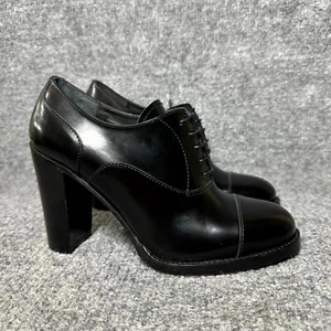 Church's Women's US 4.5 Black Leather Cap-Toe Lace-Up High Heel Shoes Pumps - Picture 1 of 11