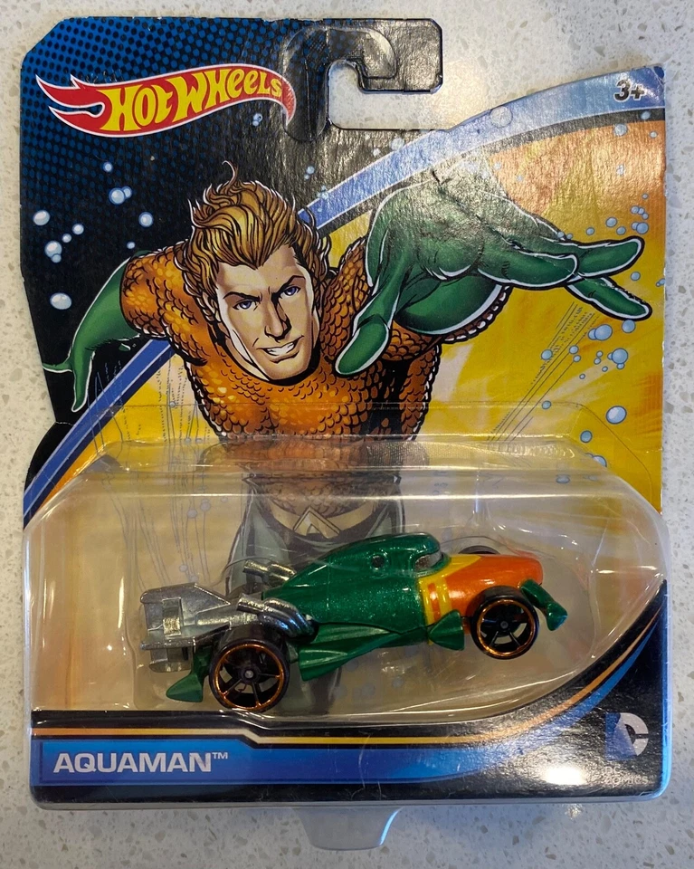Hot Wheels DC Comics Designer Series Aquaman 2015 DMM14 BRAND NEW DAMAGED BOX - Image 1 of 4