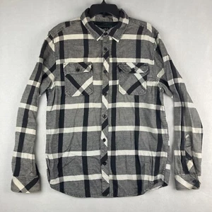 O'neill Shirt Mens Large Long Sleeve Black And White Plaid Button Up Casual - Picture 1 of 11