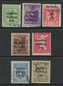 Deutschland 1948 Alliierte Besetzung. Russische Zone Berlin & Brandenburg Satz mit OVP gebraucht - Bild 1 von 4
