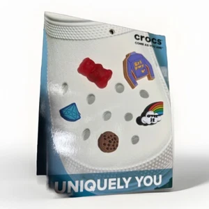 Crocs Jibbitz 5 pack “Uniquely You” Girl Pwr Icons Charms Rainbow Cookie Diamond - Picture 1 of 2