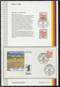 Hoja de colección primer día Berlín ETSB 1982 - Castillos "Castillo Herrenhausen" - Imagen 1 de 1