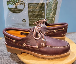 Timberland Men's Handsewn Boat Shoe 3-Eye Classic Shoe Burgundy NIB (Size 11.5) - Picture 1 of 6