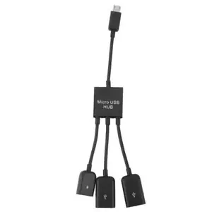 Micro USB OTG 4 in 1 Hub- Universal- Black - Picture 1 of 5