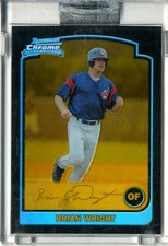2003 Bowman Chrome Gold Refractors Indians Baseball Card #326 Brian Wright/170