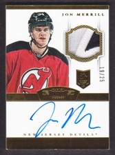 2013-14 Dominion Hockey Gold #212 Jon Merrill RC Auto Patch 19/25