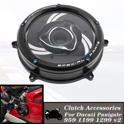 Cubierta de embrague transparente placa de retención de resorte para Ducati 1199 1299 Panigale S 959 V2 Foto 1 de 4
