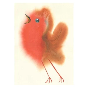 Robin Singing Red Card di Daniel Mackie - 7 x 5 pollici con busta - Foto 1 di 1