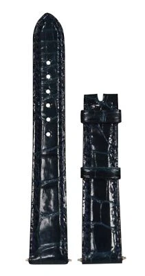Chopard Genuine Alligator Patent Leather Navy Blue 16MM x 14MM Tang Buckle Strap - Image 1 of 3