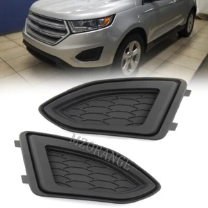 Pair Bumper Fog Light Cover For Ford Edge 2015 2016 2017 2018 Driver+Passenger - Foto 1 di 11
