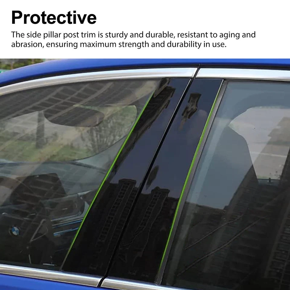 Cubierta de moldura de ventana de puerta postes de pilar aptos para Mitsubishi Outlander Sport 2011-2023 Foto 1 de 4