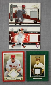 Jim Thome Phillies Upper Deck Playoff Origins (4) Game Used Jersey Card Lot - Bild 1 von 6