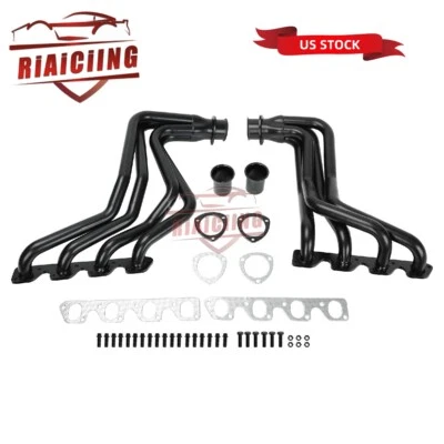 Par de colectores de escape para Ford F150/F250/F350 1977-1979 4x4 351-400 Ci V8 negro Foto 1 de 4