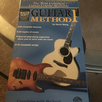 GUITAR METHOD 1 by Aaron Stang / 24 Lessons in Multiple Styles (VHS Tape, 1995) - Image 1 of 2