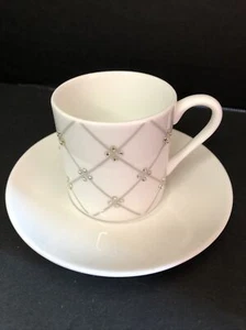 Malhlwerk Expresso Cup And Saucer With Swarovski Crystals  Germany - Picture 1 of 3