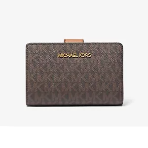 Cartera Monedero Michael Kors Jet Set Viaje Mediana Doble Cremallera - Marrón 35F8GTVF2B-200 - Imagen 1 de 8