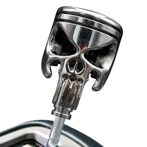 Skull Head Manual Car Gear Stick Shifter Knob Shift Lever Handle Metal Knob - Picture 1 of 7
