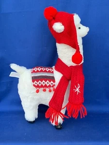 Vintage Llama Alpaca Stocking Hat Scarf Matching Blanket Plush Winter Doll ❤️m13 - Picture 1 of 11
