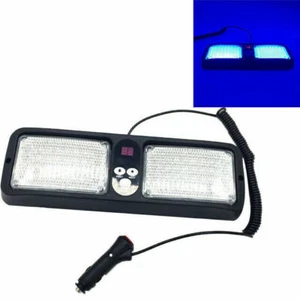 Blue 86LED Sun Shield   Visor Windshield Car 7 Light - Foto 1 di 6