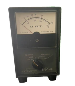 R. L. Drake Ham Radio W-4 2kw Wattmeter 1.8-54mhz, 0-2000 Watts - Zdjęcie 1 z 9