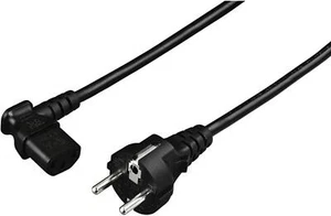 Hama® Kabel zasilający kątowy 5m 90° Przewód zasilający Monitor PC Laptop Drukarka Kabel ECO - Zdjęcie 1 z 3