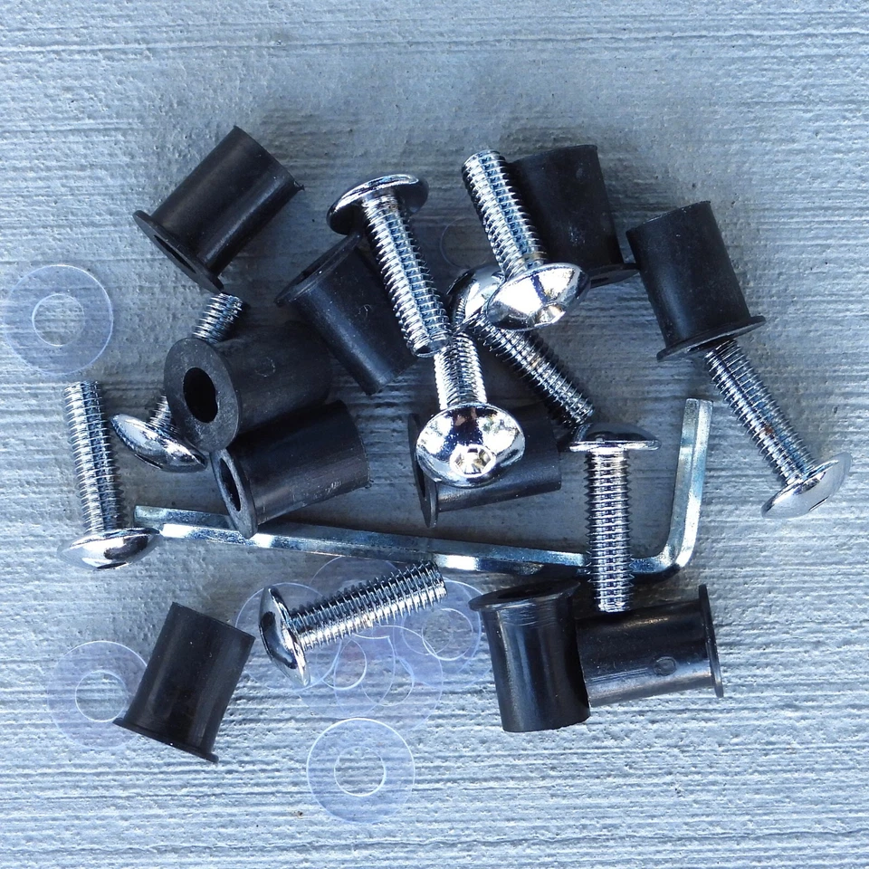 TORNILLOS CROMADOS PARABRISAS HONDA CBR Kawasaki Ninja Suzuki GSXR 600 Yamaha R6 R1 Foto 1 de 1