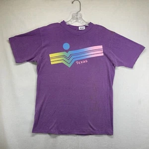 Vintage 80s Single Stitch Texas Destination T-Shirt Mens Size Large Very Thin - Picture 1 of 19