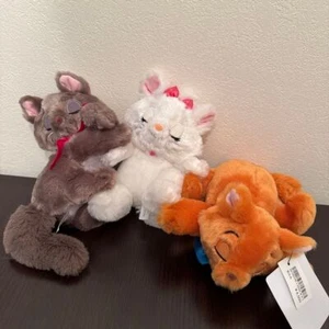 Disney Marie Toulouse Berlioz Juego de Peluche Los Aristócatos Durmiendo 3 piezas 20 cm Japón - Imagen 1 de 11