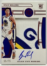 2022-23 National Treasures Ryan Rollins Rookie Patch Auto Red /75 True RPA
