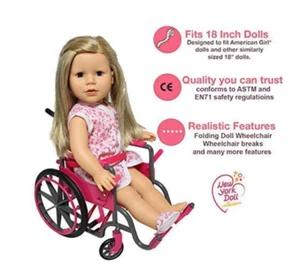 Juego de silla de ruedas The New York Doll Collection con accesorios | NUEVO caja dañada - Imagen 1 de 7