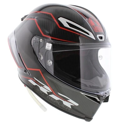 AGV Pista GP-RR Performante Motorcycle Helmet Gloss Carbon Black Red! ECE DOT - Image 1 of 4