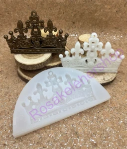 Crown silicone mold X-large for fondant-handcrafts-resin-polymer clay-handmade - Picture 1 of 10