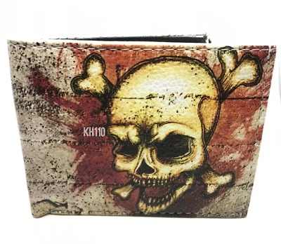   Cartera plegable artesanal estampada para hombre Foto 1 de 4