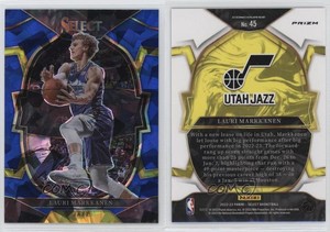2022-23 Panini Select Concourse Blue Cracked Ice Prizm Lauri Markkanen #45