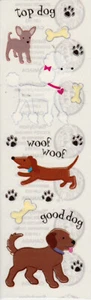 Sandylion SELTENE Vellum TOP HUNDE Scrpbooking Handwerk Aufkleber J48 VINTAGE Haustier Hunde - Bild 1 von 3