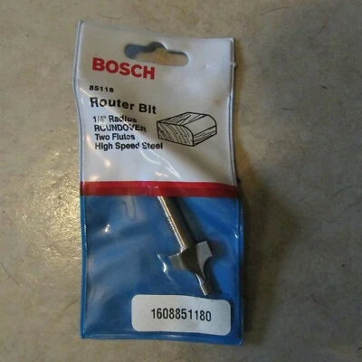 Bosch Router Bit - 1/4" Radius Roundover- Two Flutes-High Speed Steel   (B 33) - Image 1 of 2