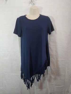 Blusa para mujer Serena Williams talla pequeña azul con borlas asimétricas Foto 1 de 4