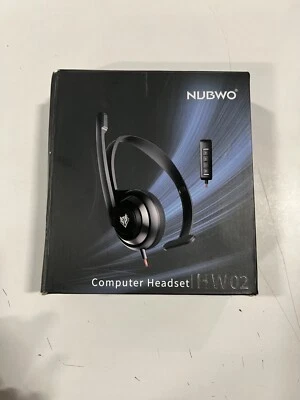 NUBWO HW02 USB Computer Headset with Clear Chat Microphone, Lightweight On-Ear - Image 1 of 2