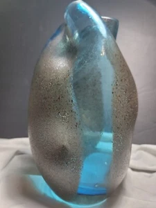 Barbarico Ercole Barovier Toso Style Glass Vase Murano Italian Mid Century 10x6 - Picture 1 of 12