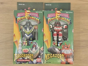 1993 Taiwan Vintage Mighty Morphin Power Rangers 4" Megazord Dragonzord Set of 2 - Picture 1 of 4