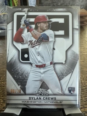 Dylan Crews !! 2025 Topps Chrome BLACK Card #9 out of 10 !! - Image 1 of 2