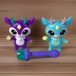 Magic Mixies Mixlings Figures Series 1 Purple Light Blue w/ wand 2 inch Lot Of 2 - Picture 1 of 13